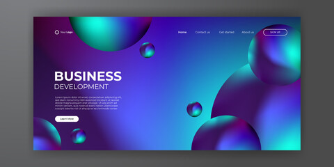 Modern business landing page abstract background. Web background template design with modern shape and simple technology concept. Vector illustration