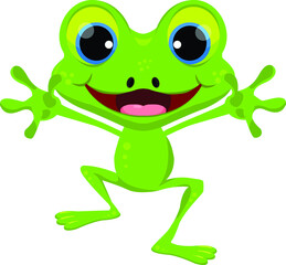 A cute illustration of a frog