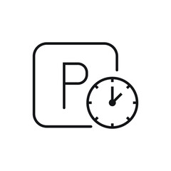 Parking time icon design vector illustration