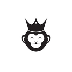 MONKEY KING LOGO VECTOR SYMBOL ICON ILLUSTRATION MODERN DESIGN