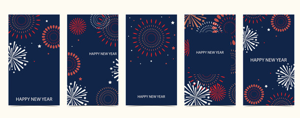 Color firework background for social media, website