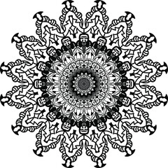 abstract floral ornament vector model