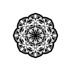 decorative border round frame, black and white circle ornament template art decor, circular ornamental baroque for design ceramic, card, invitation, wedding, plate, banner, greeting, lace, vector