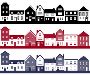 背景素材_ヨーロッパ風の街並み3色セット