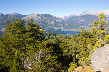 Mountain Cerro Campanario and lake in national park Nahuel Huapi. San Carlos de Bariloche,...