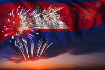 Flag of Cambodia for Independence day