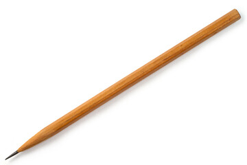 Wooden pencil on a white background.