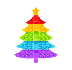 The Christmas tree is an anti-stress toy. Vector illustration