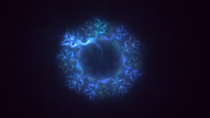 3D rendering abstract round light background