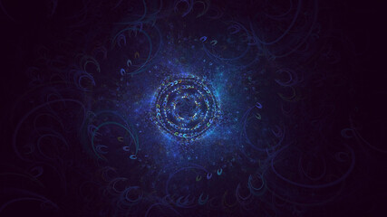 3D rendering abstract round light background