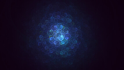 3D rendering abstract round light background