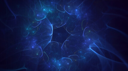 3D rendering abstract colorful fractal light background