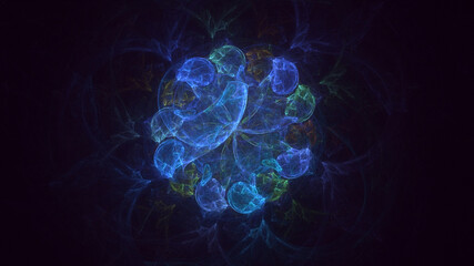 Obraz premium 3D rendering abstract round light background