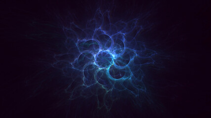 3D rendering abstract round light background