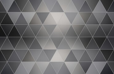 Black grey triangle mosaic wall background. Abstract geometric pattern.