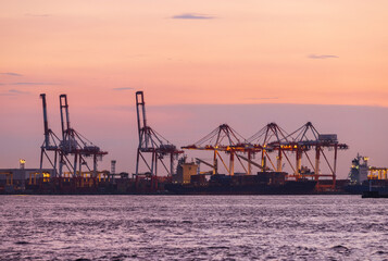 Fototapeta premium 大阪港_夕景 夏