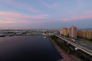 泉大津PA_日暮れ