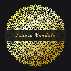 Luxury Mandala Gold Ornament EPS 10