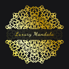 Luxury Mandala Gold Ornament EPS 10