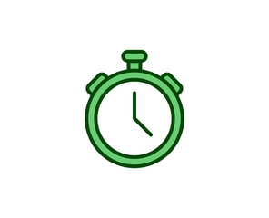 Timer flat icon. Thin line signs for design logo, visit card, etc. Single high-quality outline symbol for web design or mobile app. Marketing outline pictogram.