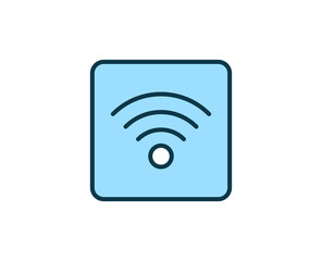 Wireless premium line icon. Simple high quality pictogram. Modern outline style icons. Stroke vector illustration on a white background. 