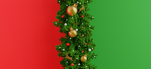christmas wreath decoration with merry christmas concept for your product display