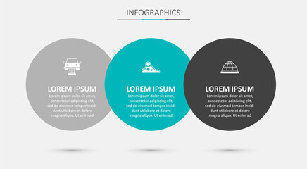 Set Slide playground, Swing car and Playground climbing equipment. Business infographic template. Vector