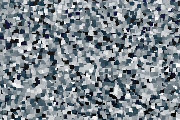 3d illustration of rows of  black and white  squares .Set of cubes on monocrome background, pattern. Geometry  background