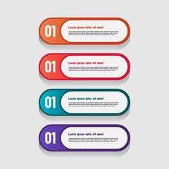 Simple colorful infographic banner concept collection