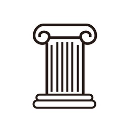 ancient greek pillar symbol vector design