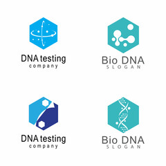 DNA gene Logo Template vector symbol illustration