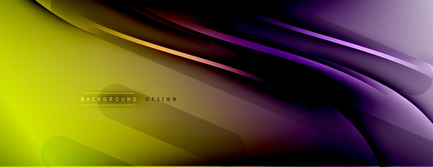 Abstract background. Shadow lines on bright shiny gradient background.