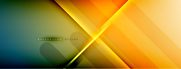 Abstract background. Shadow lines on bright shiny gradient background.