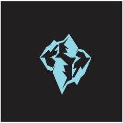 Obraz premium Ice berg Logo Template vector symbol nature