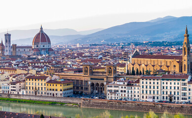 Fototapeta na wymiar Panoramic view of Florence - Tuscany, Italy