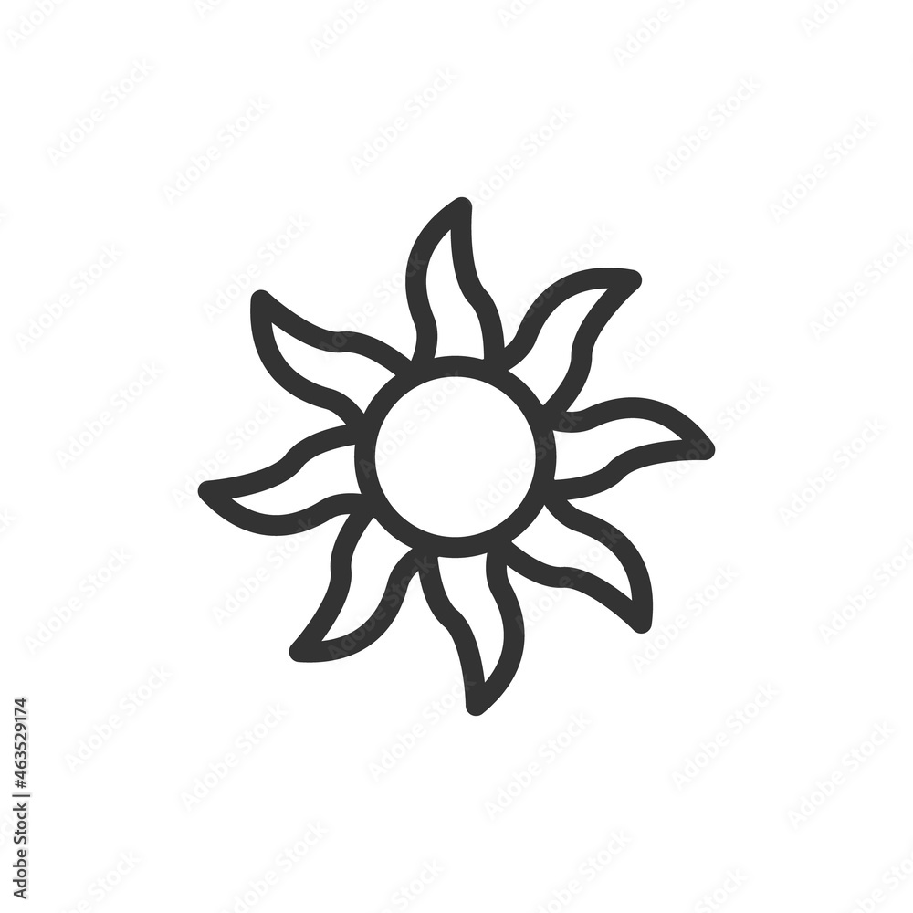 Canvas Prints sun line icon.