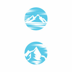 Mountain icon Logo Template Vector illustration design