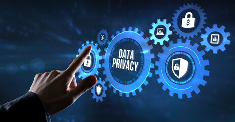 Internet, business, Technology and network concept. Cyber security data protection business...