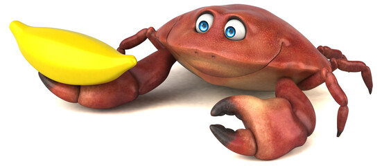 Fun crab - 3D Illustration