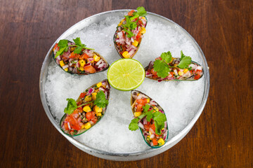 Mussels with vegetables and sauce