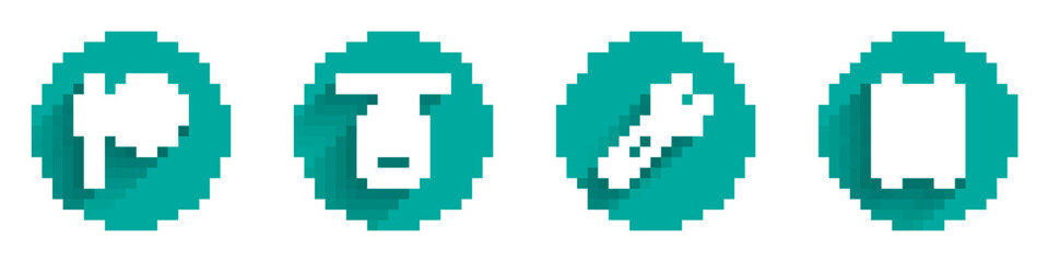 Set Cafe and restaurant location, Cable car, Wrench spanner and Railway, railroad track icon with long shadow. Vector