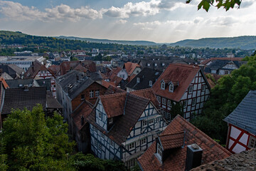 Blick über die Altstadt von Marburg in Hessen, Deutschland