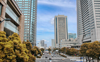 YOKOHAMA - AUG 20: Tourists enjoy modern city streets, August 20, 2013 in Yokohama, Japan. The city...