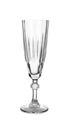 Beautiful empty glass isolated on white background