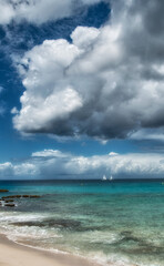 Beautiful coast of Saint Maarten - Dutch Antilles
