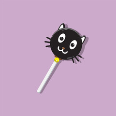 Cute Halloween Candy with Black Cat Style