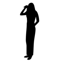 woman drink formal attire silhouette 