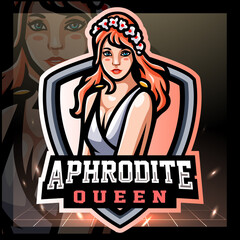 Aphrodite greek mascot. esport logo design 