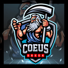 Coeus greek mascot. esport logo design