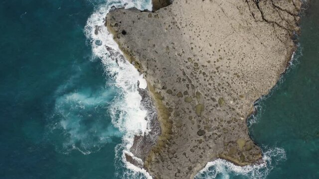 Topdown Of Cueva del Indio In The Northern Town Of Arecibo In Puerto Rico. Aerial